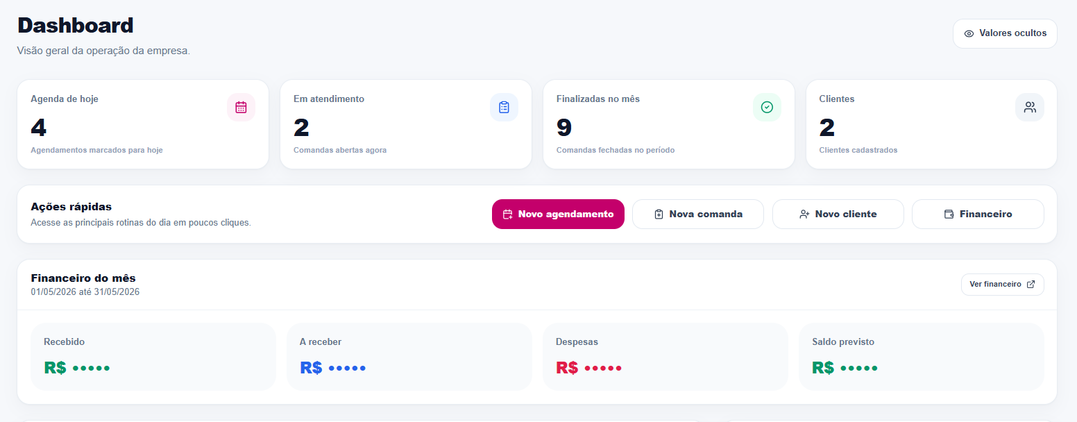 Tela do sistema Meu Serviço